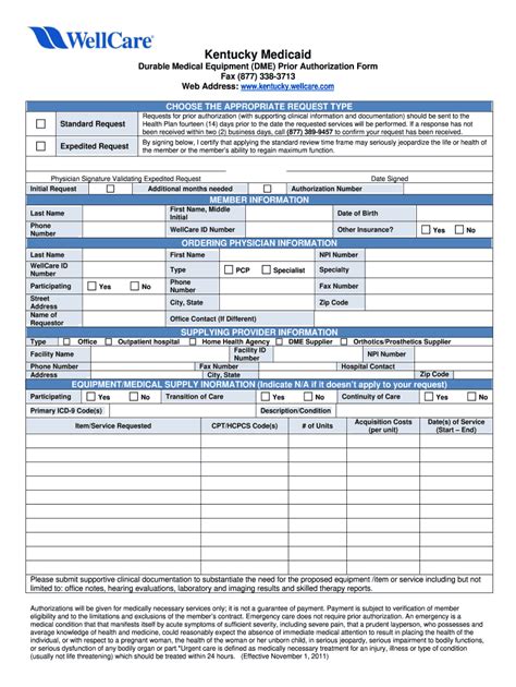 Kentucky Medicaid Durable Medical 2011 2024 Form Fill Out And Sign