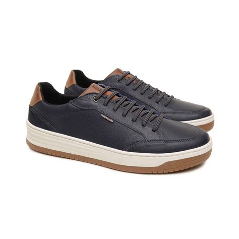 Tênis Casual Masculino Freeway Loud03 4079 Couro Navy