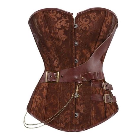 Bustier Femme Corsets Et Bustiers En Cuir Pu Grande Taille Avec Boucles