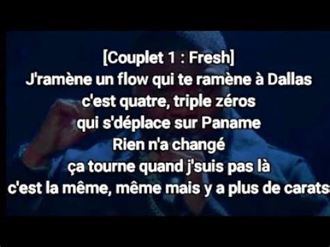 Fresh Allez Dehors Ft Niska Paroles Lyrics Youtube