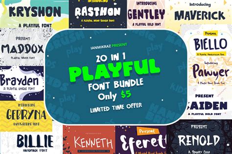 Playful Font Bundle Bundle · Creative Fabrica