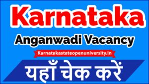 Karnataka Anganwadi Vacancy Release Soon Recruitment