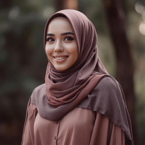 Premium Photo Beautiful Portrait Of Girl Wearing Hijab Islamic Dress