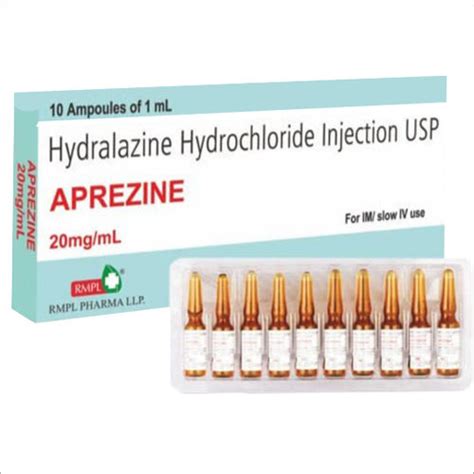 20mg Hydralazine Hydrochloride Injection Usp Supplierexportertrader