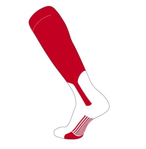 Tck Elite Baseball Knee High Stirrup Socks A 7in Red White