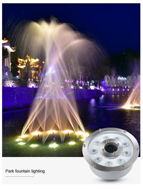 15w 12v Light Donut Fountain Ring Light Submersible Dmx Rgb Led