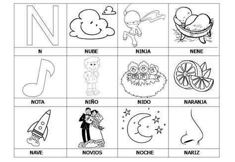 Objetos Com A Letra N - El abecedario de los objetos listo para imprimir (17) - Orientación ...