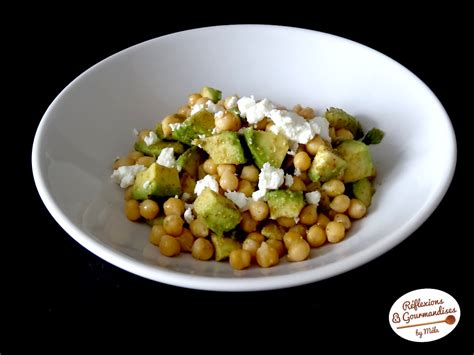 Salade de pois chiches et avocat au cumin Réflexions et Gourmandises