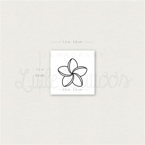 Frangipani Temporary Tattoo (Set of 3) – Little Tattoos