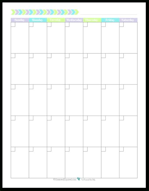 Monday To Friday Printable Monthly Calendar | Calendar Template Printable