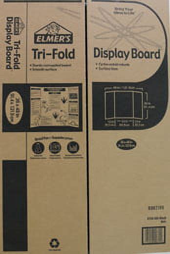 Elmers Tri Fold Self Standing Project Display Board 36x48 Black 1 Count