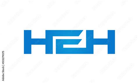 Heh Letters Joined Logo Design Connect Letters With Chin Logo Logotype