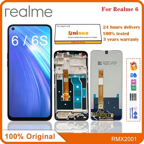 6 5 Original For OPPO Realme 6S RMX2002 LCD Display Touch Screen