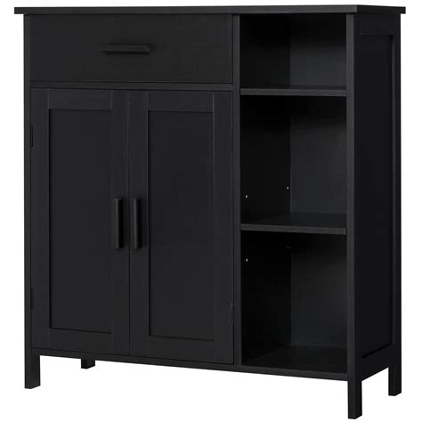 WEENFON Storage Cabinet with Doors and Shelves, Floor Storage Cabinet ...