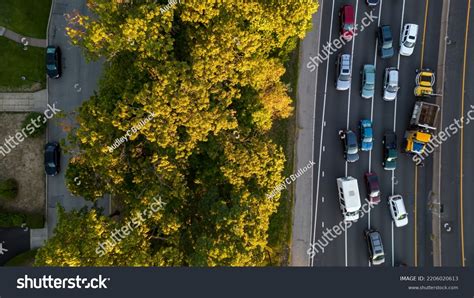 Aerial View Southern State Parkway On Stock Photo 2206020613 | Shutterstock