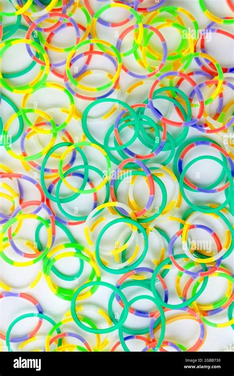 Texture Multi Color Rubber Band Stock Photo Alamy