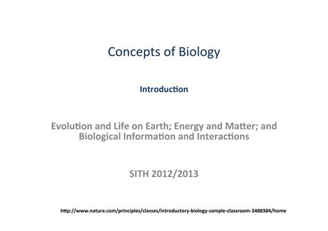 SOLUTION: Introduction of concepts of biology - Studypool