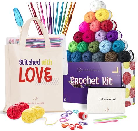 43 Piece Crochet Kit with Crochet Hooks Yarn Set – Hearth And Harbor