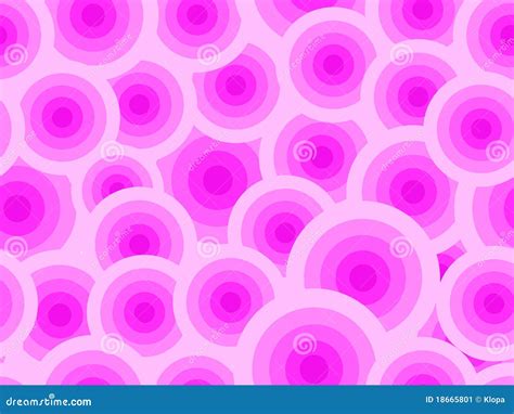 Seamless Pattern With Pink Circles Stock Vector Illustration Of