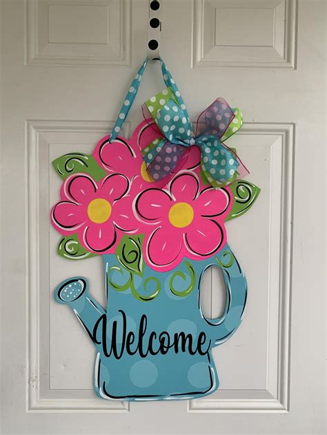 Spring Wreath Spring Wreath Summer Door Hanger Etsy Summer Door