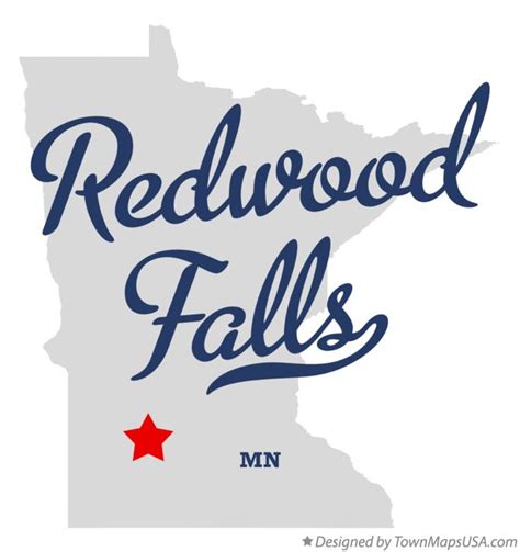 Map of Redwood Falls, MN, Minnesota