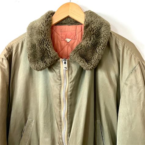 Womens Vintage Military Bomber Jacket Etsy