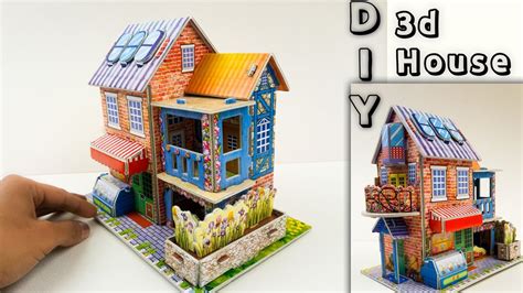 3d Puzzle House Puzzle House European Style Villa Diy House Youtube