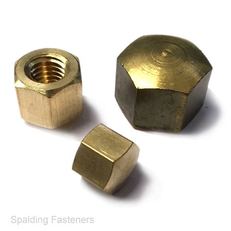 M3 M4 M5 M6 M8 M10 Solid Brass Hexagon Cap Nut Din 917 Nuts For Bolts