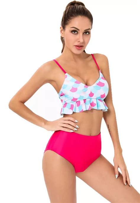 Buy Lycka Bhs European Lady Bikini Swimwear Pink Online Zalora