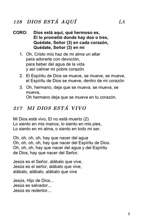 Librito De Cantos Catholic Prayers And Hymns