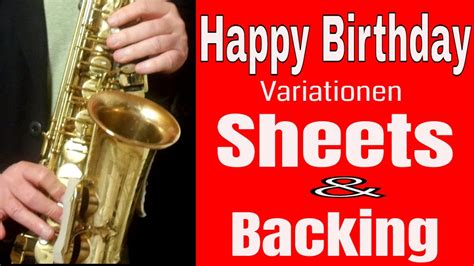 Happy Birthday Saxophon Solo Sheets Backingtrack Sax Coach YouTube