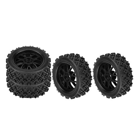 Rc 4 Uds 64mm Rueda De Plástico Llanta Neumáticos De Goma Neumáticos