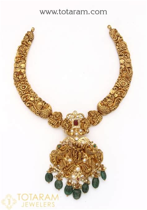 K Gold In Detachable Radhakrishna Lakshmi Kante Necklace