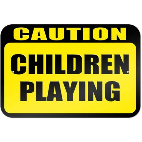 Caution Children Playing Sign - Walmart.com - Walmart.com