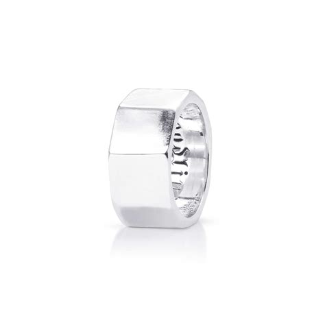 Large Busted Bolt Ring In Sterling Silver 85mm Bloodline Design