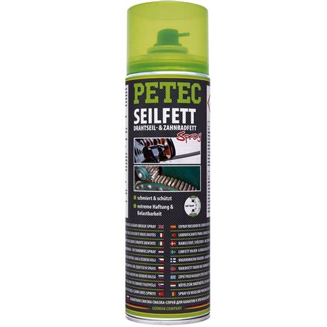 X Petec Seilfett Spray Ml Drahtseilfett Zahnradfett Kettenfett