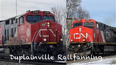 Duplainville Railfanning 2 18 23 Feat CN 100 And An AC44C6M YouTube