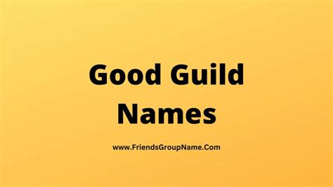 Good Guild Names【2024】Best, Funny & Cool Names For Guild