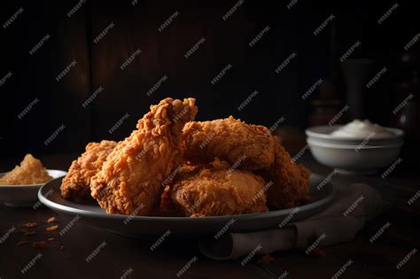 Premium AI Image | Promotional commercial photo buffalo wings fried chicken