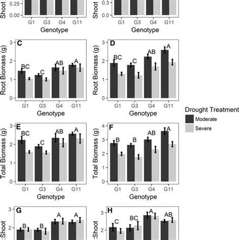 Total Biomass And Rootshoot Ratio Of Plants In Early And Late Drought