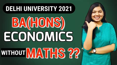 BA HONS ECONOMICS WITHOUT MATHS FROM DU STUDYSHIP WITH KRATI 2 YouTube