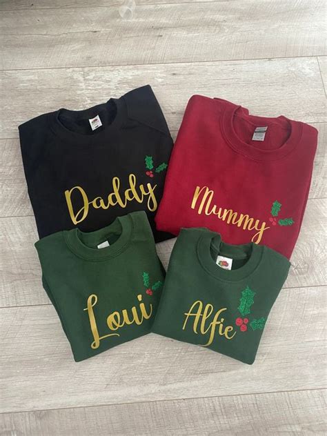 Personalised matching Christmas jumpers from Etsy ⋆ Black Christmas ...