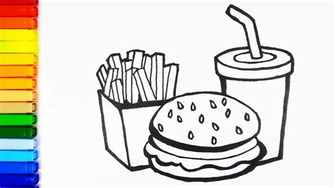 Mcdonalds Junk Food Kawaii Food Coloring Pages - leadsgenerationmarketing