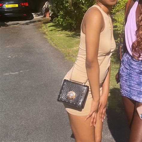 Selling this beige nude mini dress only worn once 彡 Depop