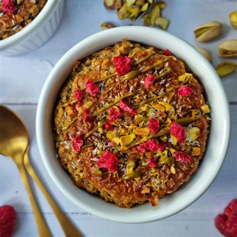 Frambozen Pistache Baked Oats Lazyfitgirl Ontbijt Recept