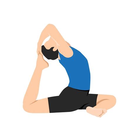 Man Doing One Legged King Pigeon Pose Iii Practice Eka Pada