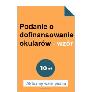 Podanie O Dofinansowanie Okular W Wz R Pobierz