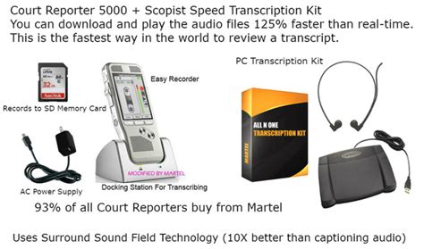 Digital Court Reporter 5000 Scopist Edition w/Computer Transcription ...