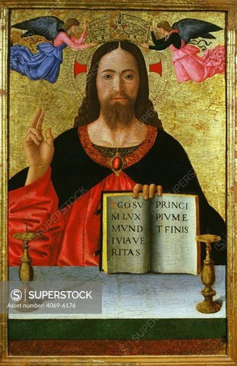 Christ Blessing The World Inv With Inscription Ego Sum Lux Mundi