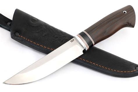 Нож Стрела (95Х18, вставка черный граб, ясень термоциклированный ...